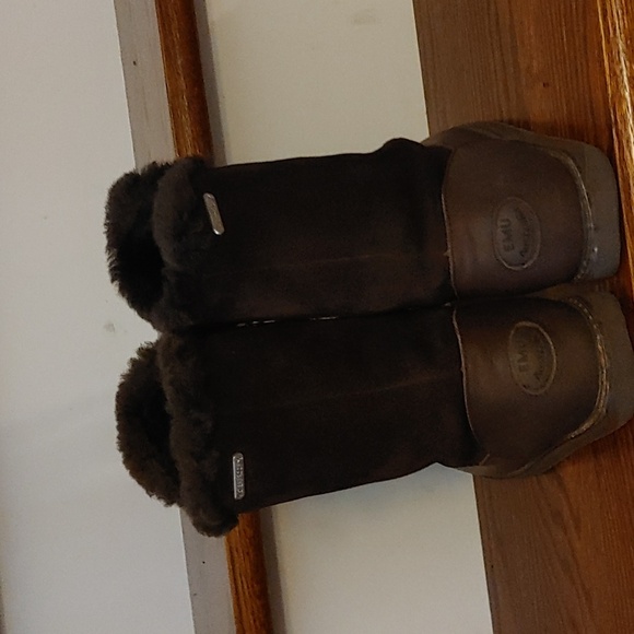 EMU Australia Latrobe waterproof suede full grain Leather sheepskin lined boots - Picture 4 of 14